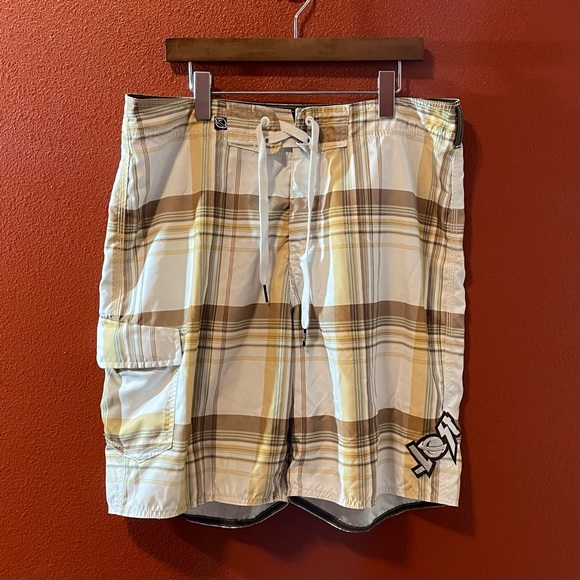 Lost‎ Enterprises Men’s Mayhem Plaid Skateboarding Boardwalk Y2K Skater Shorts - Picture 1 of 5